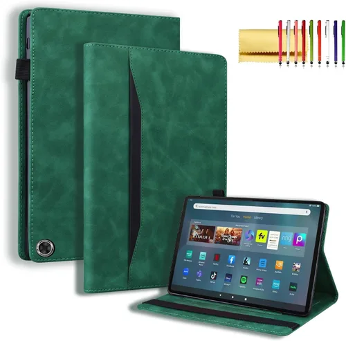 Vista 10 de Funda tipo folio para Amazon Fire Max 11 2023 (13ª generación), piel sintética, soporte multiángulo, carcasa trasera de poliuretano termoplástico