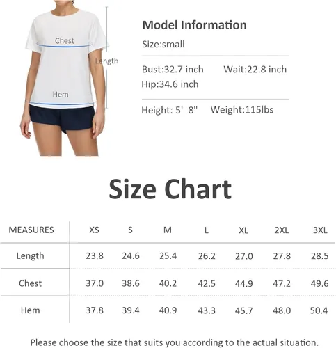 Vista 7 de THE GYM PEOPLE Camisetas de entrenamiento de manga corta para mujer, camisetas de yoga transpirables con aberturas laterales