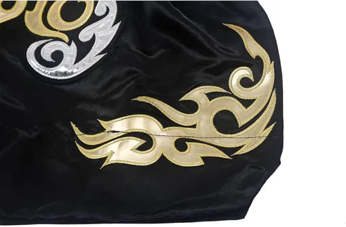 Vista 6 de FLKKY Muay Thai - Pantalones cortos de boxeo para hombres y mujeres, de alta calidad, para entrenamiento de artes marciales, gimnasio, boxeo