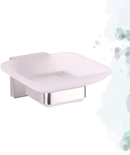 Vista 6 de Jabonera de acero inoxidable cepillado soporte de pared