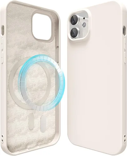 Vista 185 de oakxco Funda de silicona para iPhone 12 Pro Max, magnética, compatible con carga inalámbrica Magsafe, cubierta protectora de goma suave y delgada