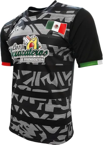 Vista 2 de Jersey México Aguacateros de Michoacán 100% Poliéster NegroGris_Hecho en México