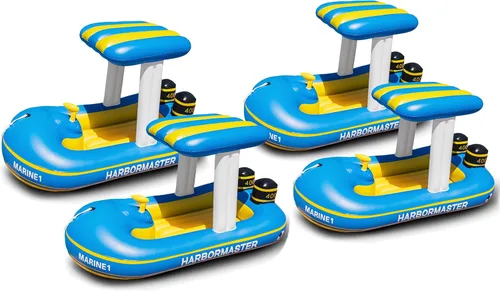 Vista 10 de Zone Tech - Flotadores inflables para piscina para niños, para niños pequeños, patrulla principal del puerto, flotador inflable para piscina