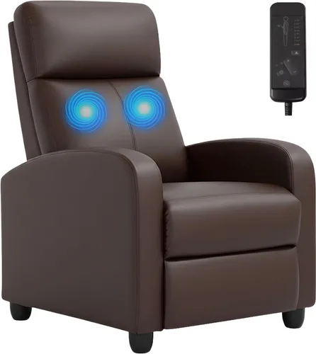 Vista 8 de PayLessHere Silla reclinable, sofá reclinable individual, asiento para cine en casa con soporte lumbar y respaldo acolchado para sala de estar
