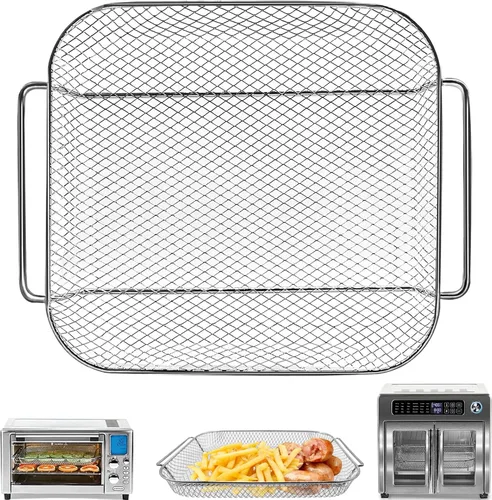 Vista 10 de Canasta de reemplazo para horno de aire frito de zona dual Emeril Lagasse 360 25 QT horno de aire frito tostador de convección de malla de acero