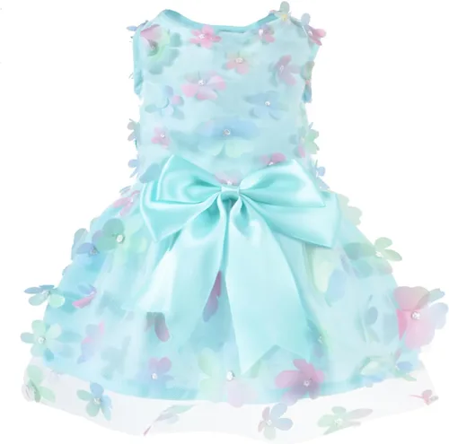 Vista 10 de Laifug Vestido para Perro Cachorro con Estampado Princesa Vestido para Perro Lindo para Fiestas (Rosa, XS)