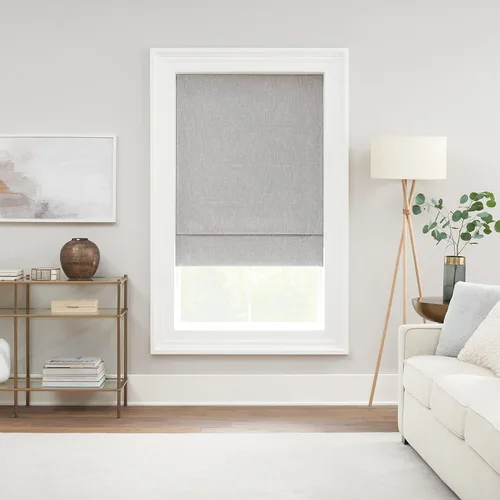 Vista 16 de Eclipse Drew - Persianas romanas para ventanas, sin cordones, 100 % opacas, 23 pulgadas de ancho x 64 pulgadas de largo, reducen el ruido, persianas