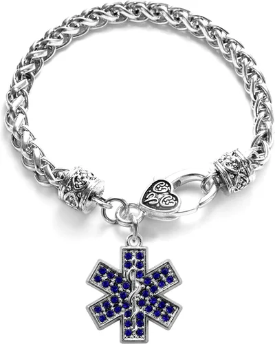 Vista 32 de Inspired Silver - Pulsera de plata con dije personalizado y circonitas cúbicas.