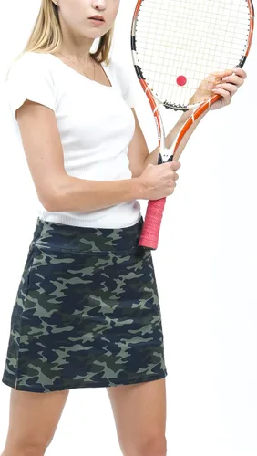 Vista 4 de RYANDREW Falda para mujer, ligera, para correr, tenis, golf, entrenamiento, casual.