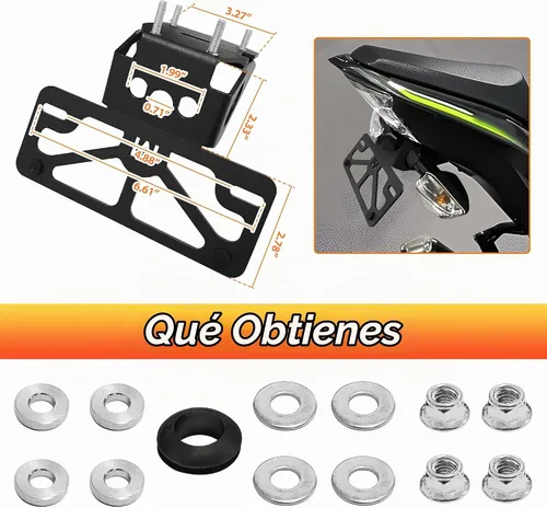 Vista 6 de Kit de soporte para placa de matrícula Fender Eliminator compatible