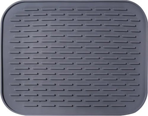 Vista 10 de Tapete pequeño para secar platos, tapetes de silicona para encimera de cocina, 11.5 x 9.1 pulgadas, para estante sobre el fregadero, ollas