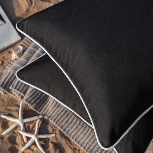 Vista 2 de Phantoscope - Juego de 2 fundas de almohada y cojín cuadradas decorativas, impermeables, para intemperie, sofás, carpas, 18 x 18 pulgadas