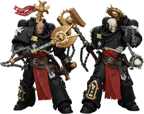 Vista 29 de JOYTOY 1/18 Warhammer 40,000 Figura de acción Black Templars The Emperors Champion Rolantus Collection