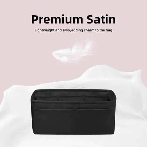 Vista 3 de DGAZ Organizador de bolso, sedoso y suave, seda, bolso de mano de lujo en moldeadores de bolsa, para mujer, se adapta a bolsas Birkin 25303540