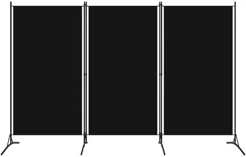 Vista 19 de 6 Panel Folding Room Divider Privacy Screen 204.7x70.9 Black