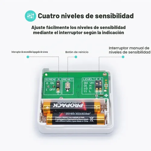 Vista 3 de THIRDREALITY Sensor de vibración inteligente con alarma de 110 dB, requiere concentrador Zigbee, sensibilidad ajustable, funciona con SmartThings