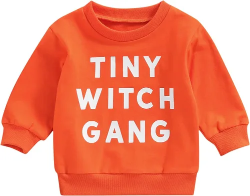 Vista 243 de Disfraz de Halloween para bebé, sudadera de calabaza con cuello redondo, suéter de manga larga, ropa de otoño