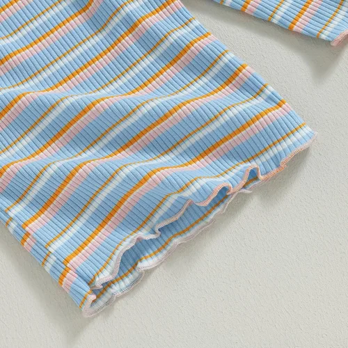 Vista 6 de Camiseta de manga larga cálida para bebés y niñas pequeñas, ropa básica para otoño e invierno