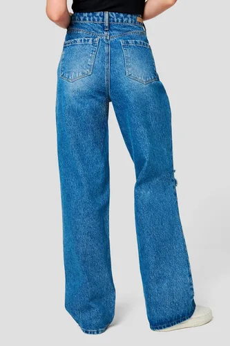 Vista 3 de BLANKNYC Ropa de lujo para mujer, pantalones largos y rectos de mezclilla, cómodos y elegantes, The Franklin