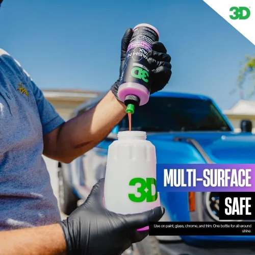 Vista 2 de 3D Wash N Wax Jabón de lavado de autos – pH equilibrado, fácil de enjuagar, jabón libre de arañazos con protección de cera – 16 onzas
