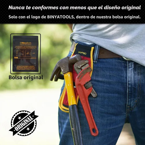 Vista 4 de BINYATOOLS Pulsera magnética para herramientas, regalo para él, soporte de tornillo magnético, soporte de muñeca mantiene tornillos, clavos, brocas