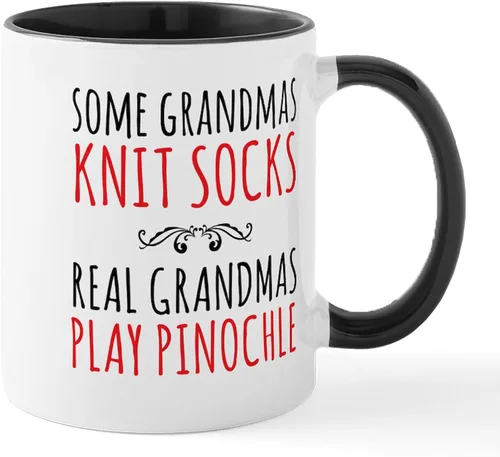 Vista 79 de CafePress Euchre Champ Mugs Taza de café de cerámica de 11 oz (11.0 fl oz)