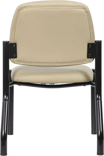 Vista 6 de Boss Office Products Silla de invitados, capacidad de peso de 300 libras, color beige