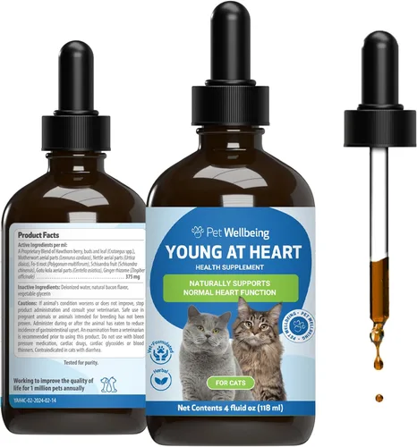 Vista 10 de Pet Wellbeing Young at Heart for Cats - Apoyo a la salud del corazón felino para personas mayores, bienestar cardiovascular con espino y agripalma