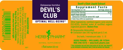 Vista 5 de Herb Pharm Devil's Club Extracto líquido - 1 onza