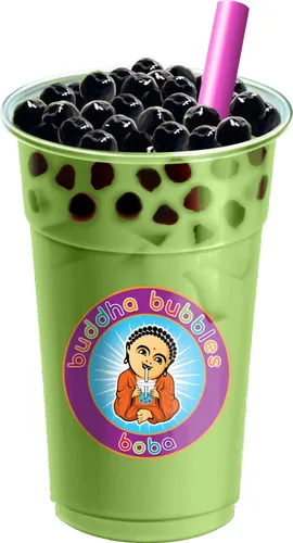 Vista 3 de Buddha Bubbles Boba Mezcla de té verde con leche (Matcha) Boba/té de burbujas en polvo de 1 kilo (2.2 libras) (35.27 oz)