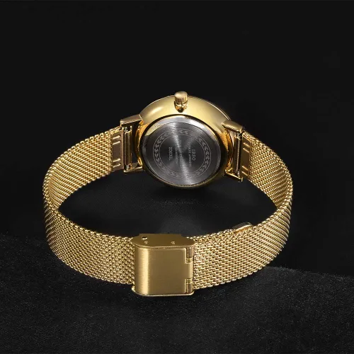 Vista 7 de Reloj de pulsera para mujer con correa de acero inoxidable de cuarzo a prueba de agua