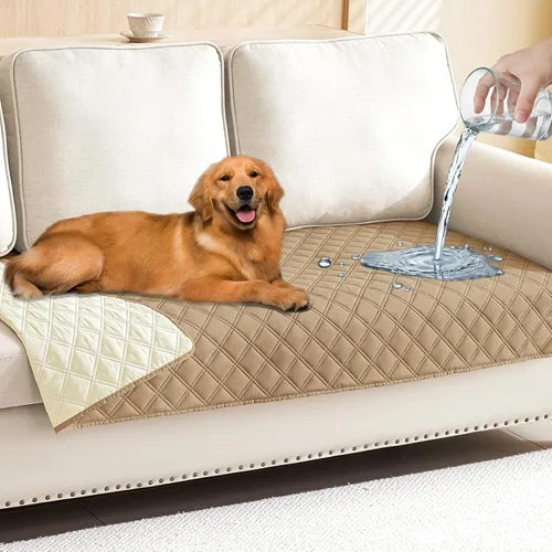 Vista 59 de Smiry Funda Impermeable para Cama de Perro Manta para Mascotas, Manta Suave y Lavable para Perros para Muebles Cama Sofá Sofá Reversible, a Cuadros