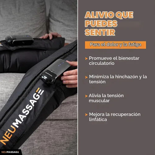 Vista 8 de Sistema de recuperación de masaje de compresión de pierna profesional NEUMASSAGE Botas de recuperación de aire recargables inalámbricas
