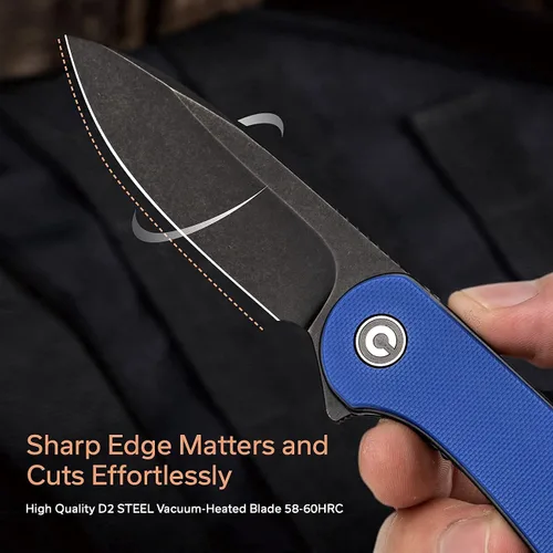 Vista 4 de CIVIVI Elementum Green G10 Mango incluido con nueva versión de mango azul G10, gran compañero de cuchillo plegable EDC
