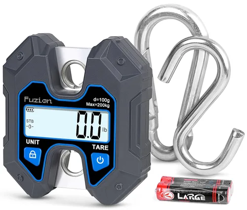 Vista 8 de Báscula de Grúa Mini Fuzion – Báscula Colgante 440lb/200kg/1960N, Báscula para Venado con Pantalla LCD Grande, Funciones de Retención y Tara