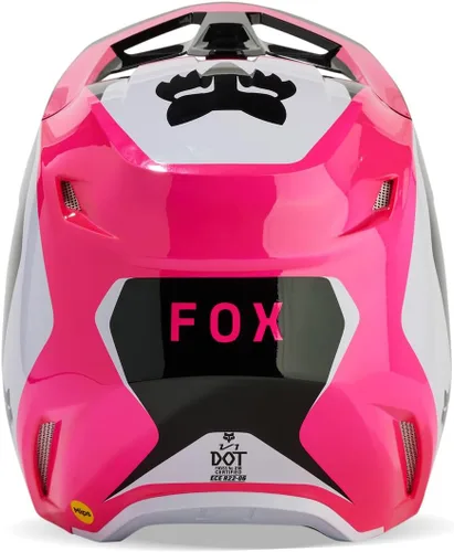 Vista 4 de Fox Racing Casco Unisex V1 para Motocross y Bicicleta de Tierra, Negro/Rosa, Extra Grande