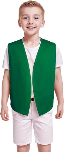 Vista 11 de TopTie Chaleco sin botones para niños, chaleco victoriano, para fiesta campesina, chalecos de disfraz Rojo