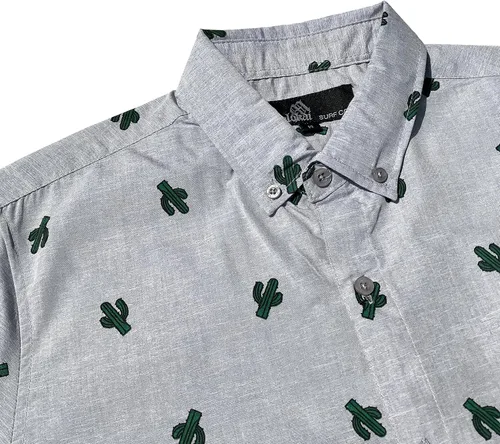 Vista 2 de M MOLOKAI SURF - Camisas de manga corta de estilo hawaiano con botones y ajuste delgado