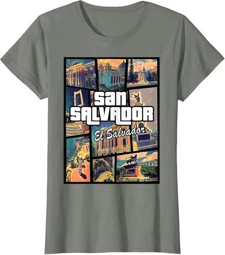 Vista 16 de Camiseta Orgullosa de San Salvador Capital El Salvador