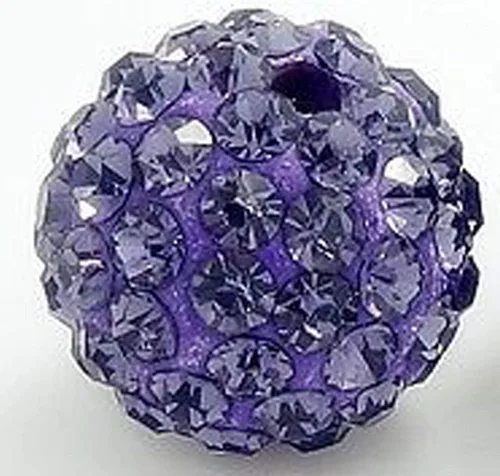 Vista 19 de RUBYCA Pave - Cuentas de arcilla de cristal checo para joyería Shamballa (20 unidades, 0.472 pulgadas, morado claro)