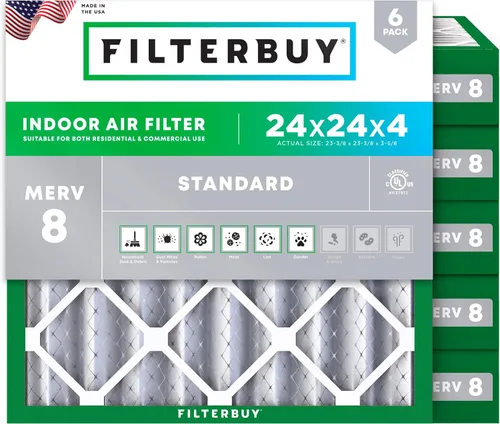 Vista 68 de Filterbuy Filtro de aire 8x14x1 MERV 8 Defensa contra el polvo y la alergia