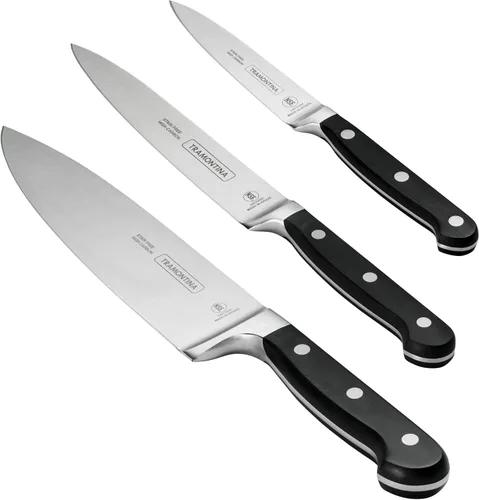 Vista 9 de Tramontina Pro Series - Juego de cuchillos de cocina de precisión forjados de 3 piezas