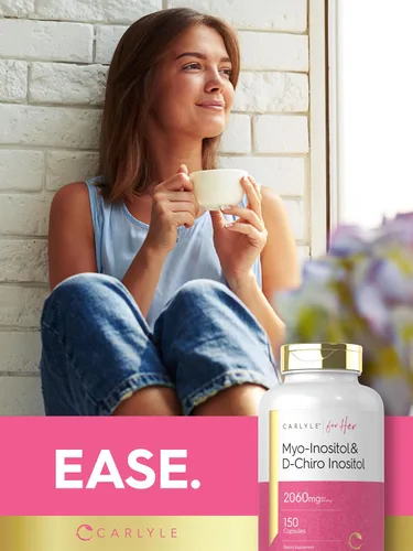 Vista 7 de Carlyle Myo-Inositol & D-Chiro Inositol Suplemento para Mujeres 2060mg 150 cápsulas Complejo sin OMG, sin gluten