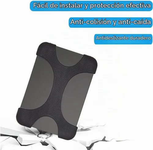 Vista 2 de 4 piezas de funda protectora de silicona para disco duro de 2.5 pulgadas, a prueba de golpes y caídas para proteger la seguridad de tu dispositivo