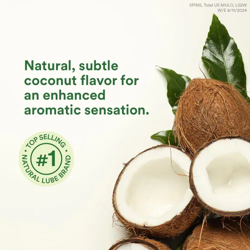 Vista 4 de Good Clean Love Naked Coconut - Aceite de coco orgánico y lubricante a base de agua, lubricante personal con ácido hialurónico. Seguro para juguetes
