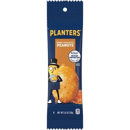 Vista 2 de PLANTERS Cacahuetes tostados con miel, bocadillos de proteínas a base