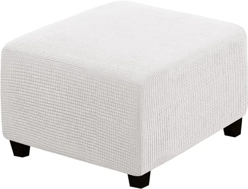 Vista 19 de Fundas otomanas cuadradas de jacquard, fundas otomanas plegables, protector de taburete de almacenamiento plegable, parte inferior elástica