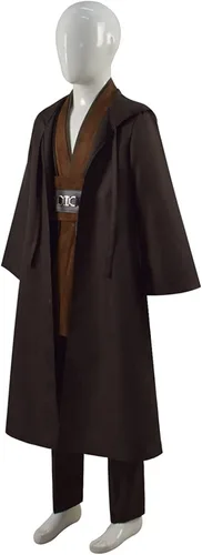 Vista 2 de Disfraz de Obi Wan Kenobi para niños, túnica con capucha de Anakin Skywalker, disfraz de Halloween