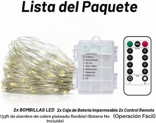 Vista 6 de LED luces de hadas USB luces LED