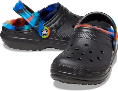 Vista 6 de Crocs Unisex-Adult Classic Tie Dye Lined Clogs Fuzzy Slippers